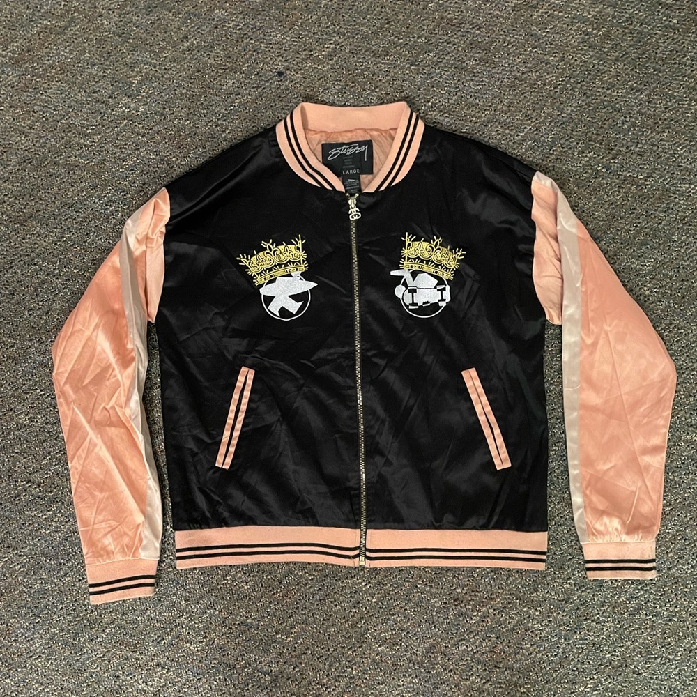 Stussy Black and Pink Bomber Jacket - Picture 2 of 3